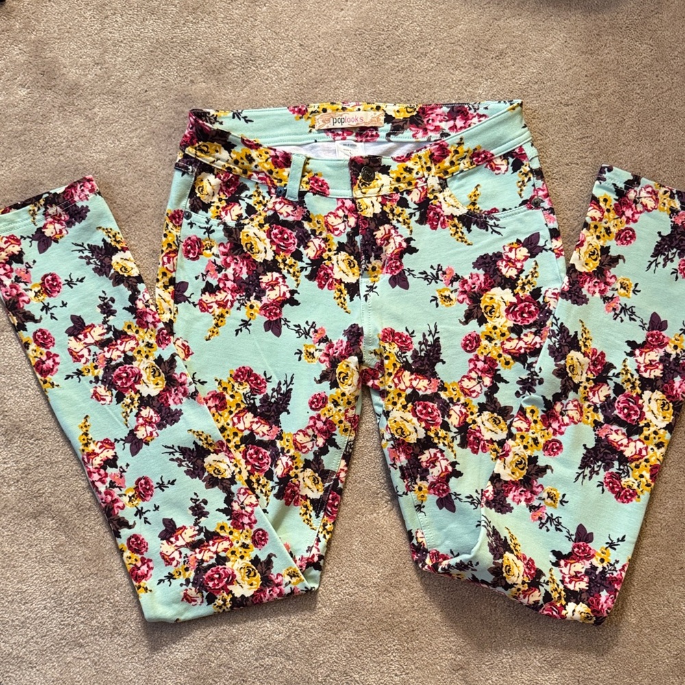 Floral Skinny Pants